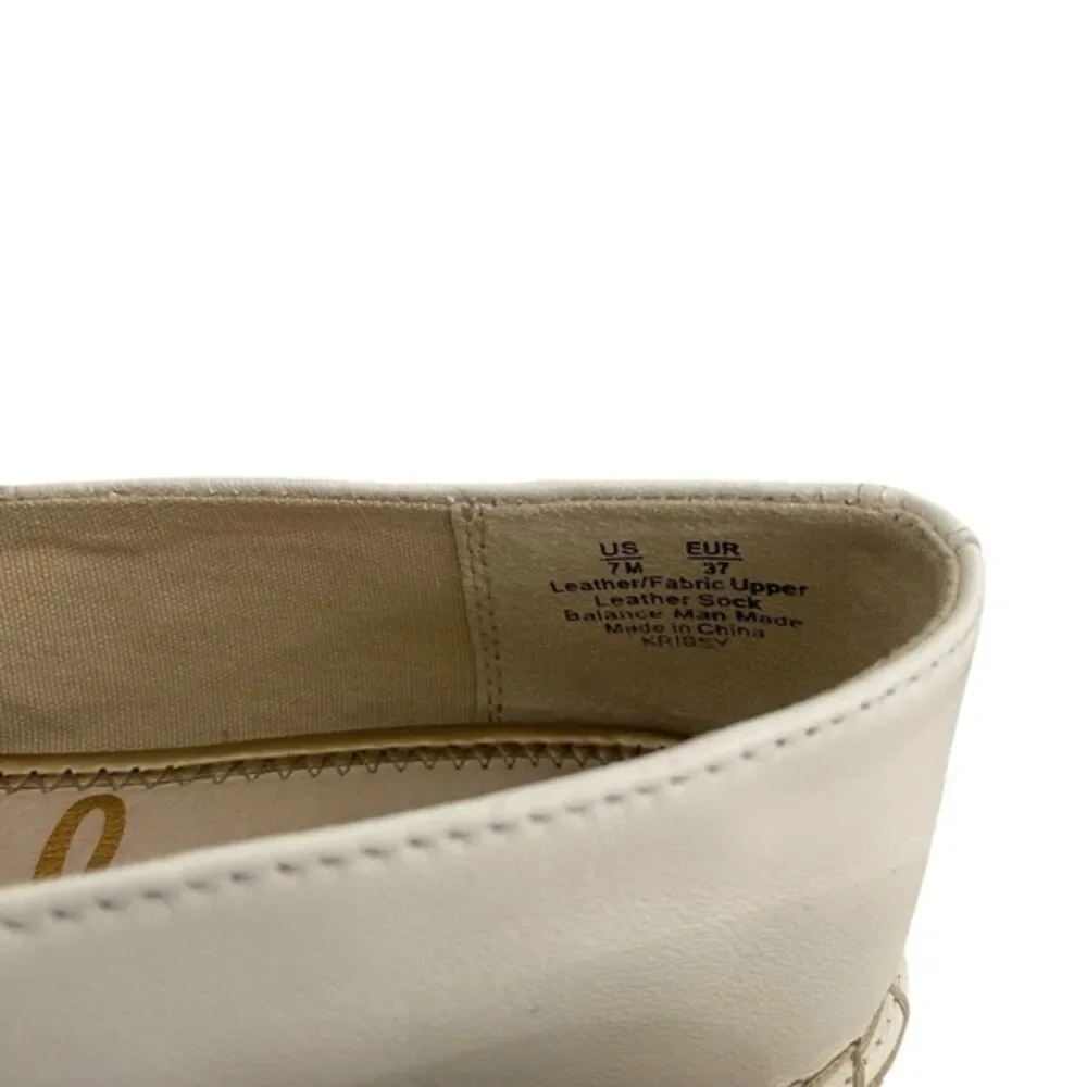 Sam Edelman Krissy Espadrille Leather Classic Chic Comfort Flat Shoes Size 7